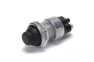 Switch is momentarily on and normally off. This is a heavy duty switch often used with out a relay.
12 volt, 60 amp. offen used for horns and starting.