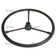 16in Steering Wheel For Styled John Deere B SN#:60000 to 95999. 16\", 3/4 to 7/8\" Keyed Stepped Hub, With 3 Steel Spokes.