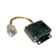 12 Volt, B-Circuit, Neg ground. 15.2v set. Plug-Type N; Wiring Code 3
Terminal ID: Red Isolation Diode (+), Black Ground, Green Field, Yellow Ignition. 
Part Reference Numbers: AR77485;AT21815
Fits Models: 1020; 1520; 1530; 2020; 2030; 2440; 2630; 2640; 300B INDUST/CONST; 301A INDUST/CONST; 302 INDUST/CONST; 302A; 401B INDUST/CONST; 401C INDUST/CONST; 4020; 4455; 450 RIDING MOWER; 4520