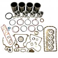 Engine Base kit for 4.239T engine. Includes standard piston kits (RE33115), complete gasket set with front and rear crank seals, connecting rod bushings and Valve Stem seals. To maximize kit you would add 4 conrod bearing pairs, 4 Main Bearing pairs, 1 Main Thrust bearing set, 6 Balance shaft bushings, 8 Capscrews also called Conrod bolts and an injector grommet kit. (Sold separately). If ordering rod or main bearings please indicate sizes required.
Part Reference Numbers: RE33115
Fits Models: 1052 COMBINE; 1155 COMBINE; 2140; 2450 PLOW; 2555; 2555TSS; 2650; 2750; 2755; 2850; 2855; 2855N; 310C INDUST/CONST; 310D INDUST/CONST; 315C INDUST/CONST; 315D  INDUST/CONST; 3430 WINDROWER; 3830 WINDROWER; 515B INDUST/CONST; 945 COMBINE