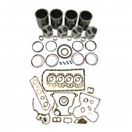 Engine Base kit for 4.276T (4045T) engine. Includes standard piston kits (RE53073), complete gasket set with front and rear crank seals, connecting rod bushings and Valve Stem seals. To maximize kit you would add 4 conrod bearing pairs, 4 Main Bearing pairs, 1 Main Thrust bearing set,  6 Balance Shaft Bushings, 8 Capscrews also called Conrod bolts and an injector grommet kit. (Sold separately). If ordering rod or main bearings please indicate sizes required.
Part Reference Numbers: RE53073;RE61612
Fits Models: 340D SKIDDER; 344G INDUST/CONST; 410C INDUST/CONST; 410D INDUST/CONST; 440C SKIDDER; 444G INDUST/CONST; 448D SKIDDER; 450E INDUST/CONST; 450G INDUST/CONST; 455E  INDUST/CONST; 455G  INDUST/CONST; 490E EXCAVATOR; 495D EXCAVATOR; 510C INDUST/CONST; 540D SKIDDER; 548E SKIDDER; 550 CRAWLER; 550A CRAWLER; 550B CRAWLER; 555 CRAWLER; 555A CRAWLER; 555B CRAWLER; 555G CRAWLER; 590D EXCAVATOR; 595  INDUST/CONST; 595 EXCAVATOR; 610B INDUST/CONST; 610C INDUST/CONST; 650G CRAWLER
