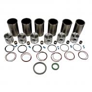 Engine Base kit for Powertech 6068T engine. Includes standard piston kits (RE507920), complete gasket set with front and rear crank seals, connecting rod bushings and Valve Stem seals. To maximize kit you would add 6 conrod bearing pairs, 6 Main Bearing pairs, 1 Main Thrust bearing set, 1 Camshaft bushing, 12 Capscrews also called Conrod bolts and an injector grommet kit. (Sold separately). If ordering rod or main bearings please indicate sizes required.
Part Reference Numbers: RE66096;RE507920
Fits Models: 6603; 670C MOTOR GRADER; 670CH MOTOR GRADER; 672CH MOTOR GRADER; 700H CRAWLER; 700J CRAWLER; 7455; 7460; 9935 COTTON PICKER