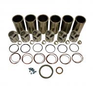 Engine Base kit for Powertech 6068T/H engine ( 1.62" (41mm) Piston pin). Includes standard piston kits (RE507850), complete gasket set with front and rear crank seals, connecting rod bushings and Valve Stem seals. To maximize kit you would add 6 conrod bearing pairs, 6 Main Bearing pairs, 1 Main Thrust bearing set, 1 Camshaft bushing, 12 Capscrews also called Conrod bolts and an injector grommet kit. (Sold separately). If ordering rod or main bearings please indicate sizes required.
Part Reference Numbers: RE66097;RE507850
Fits Models: 200LC INDUST/CONST; 230LC INDUST/CONST; 270LC INDUST/CONST; 4700 SPRAYER; 540G SKIDDER; 544H LL INDUST/CONST; 544H LOADER; 548G SKIDDER; 624H INDUST/CONST; 624H LL INDUST/CONST; 640G SKIDDER; 643G FELLER BUNCHER; 648G SKIDDER; 6605; 6615; 670C MOTOR GRADER; 670CH MOTOR GRADER; 6715; 672CH MOTOR GRADER; 710D INDUST/CONST; 7210; 7405; 7410; 7510; 7610; 843G FELLER BUNCHER; 9410 COMBINE