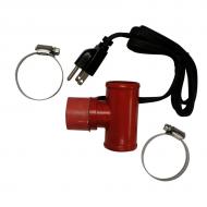 600 Watt, 1 1/2" Diameter.  When installing, check condition of lower hose.  If hose is worn or cracked, replace before installation.  WARNING: Do not use on Lower Radiator Hose which enters the engine lower than the highest point of the hose. 
Fits Models: 2010